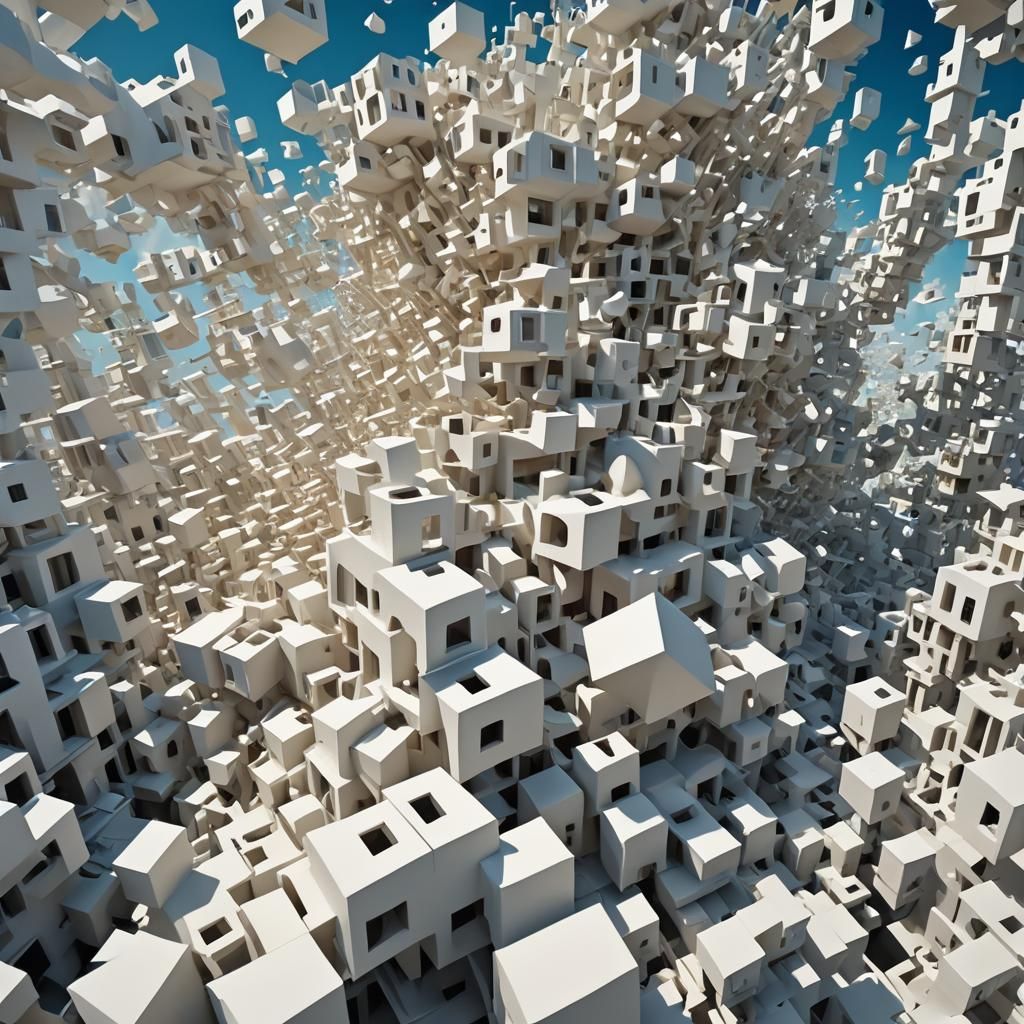 Morphing 3D Shapes in Surrealist Dreamscape