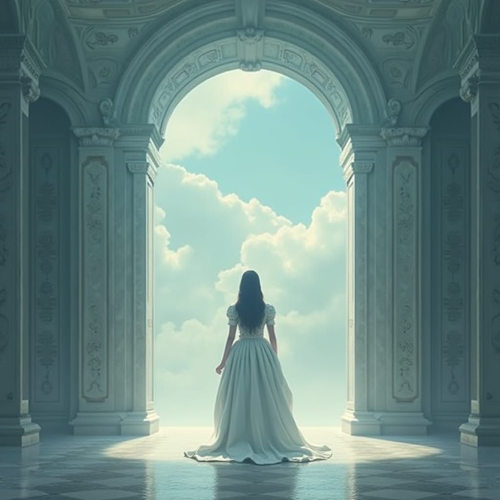 Elegant Victorian Lady in Era-Defining Attire