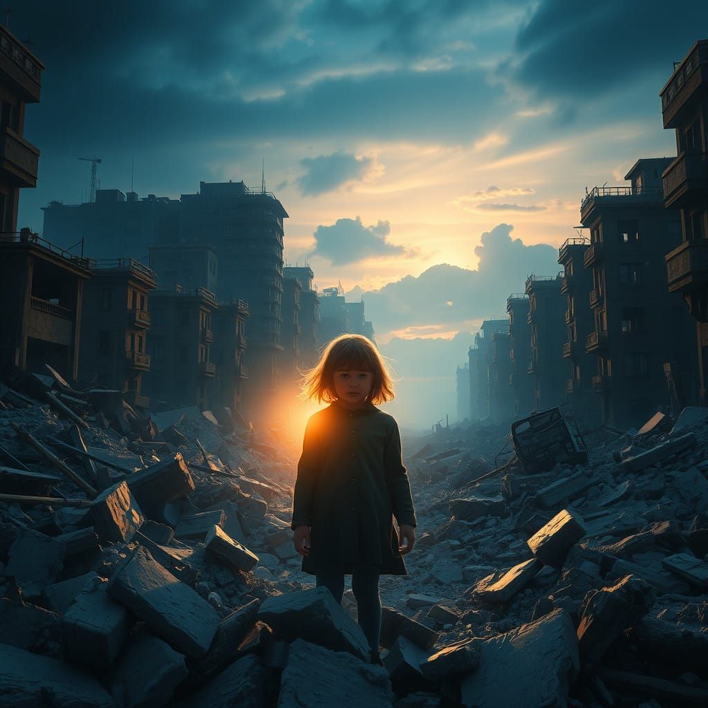 Hope Amidst Devastation: A Young Girl's Resilience