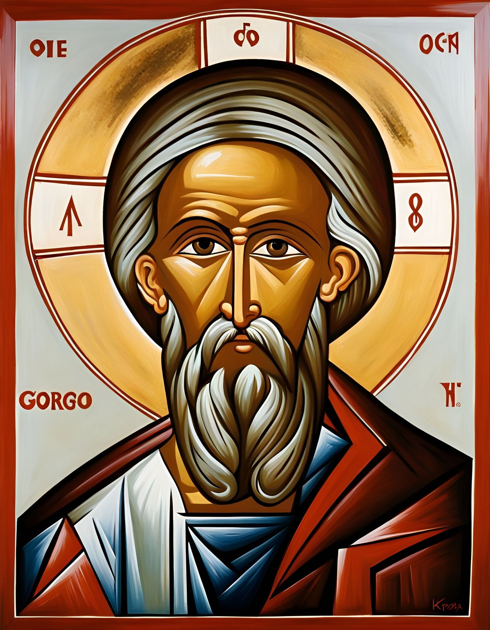 Orthodox Icon Portrait in Classic Style