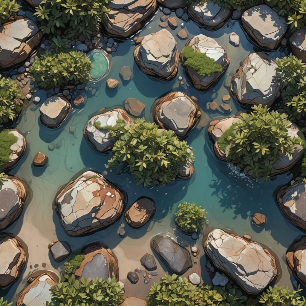 Beach Portrait with Eucalypti in Art Nouveau Style