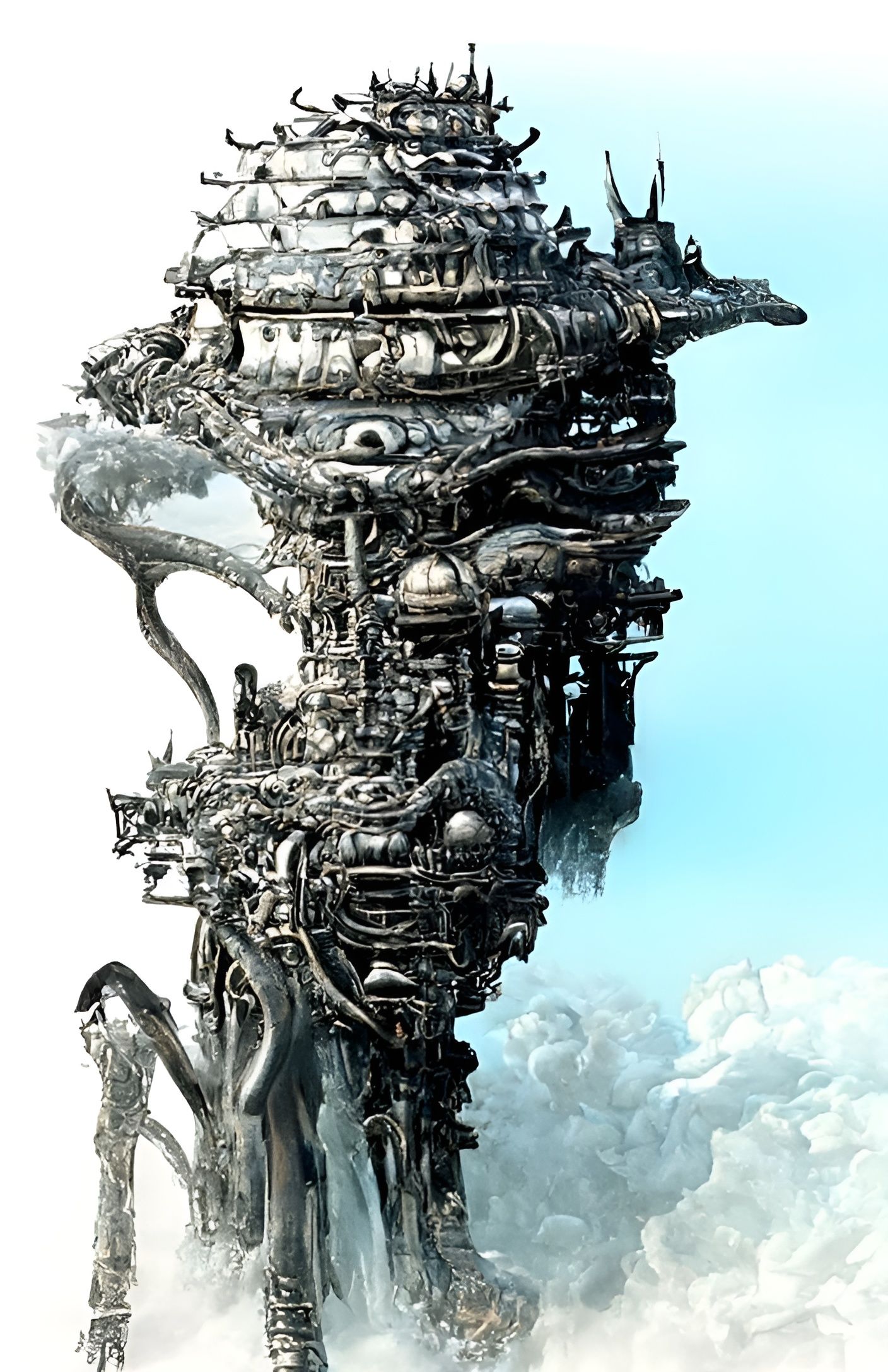 Neo-Futuristic Japanese Temple with Volumetric Sunset