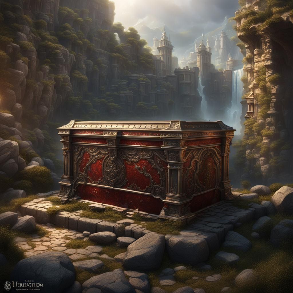 Treasure Chest Overflowing with Precious Gems and Metals