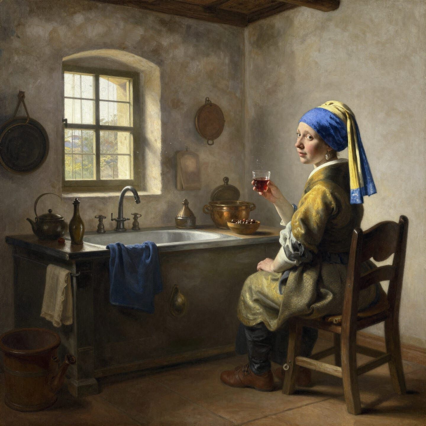 Rustic Medieval Kitchen in Morning Light