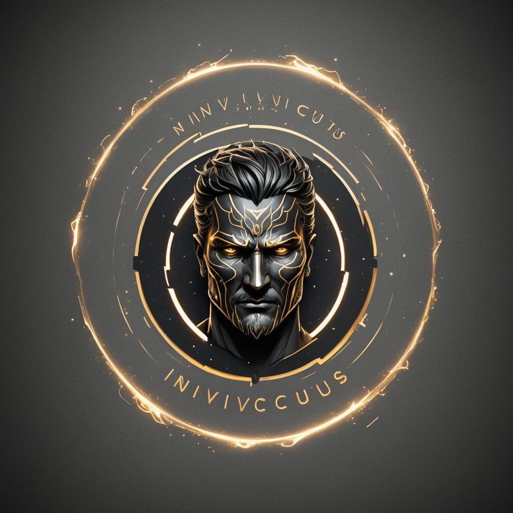 Invictus Logo: Greek God with Electric Effects
