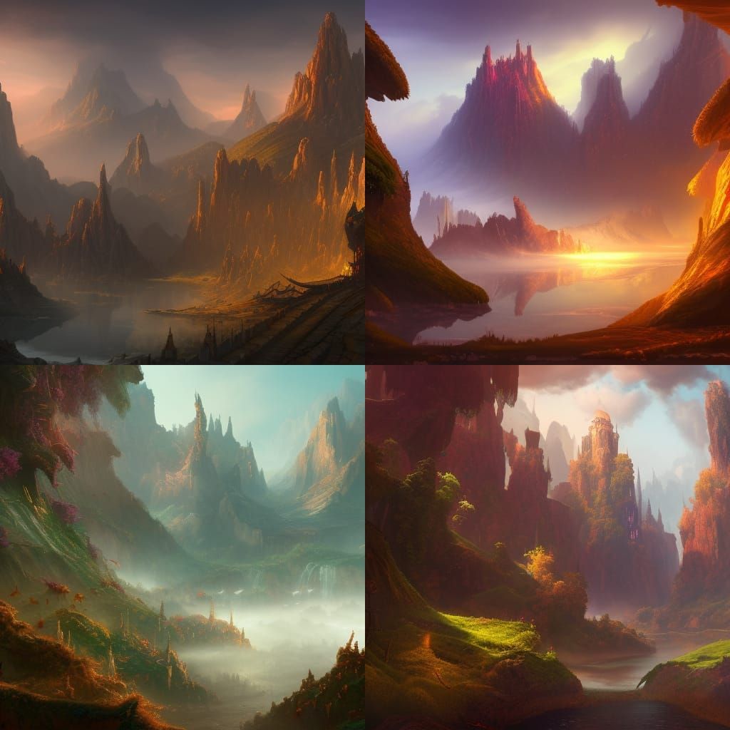 Fantastical Matte Painting in Deep Color