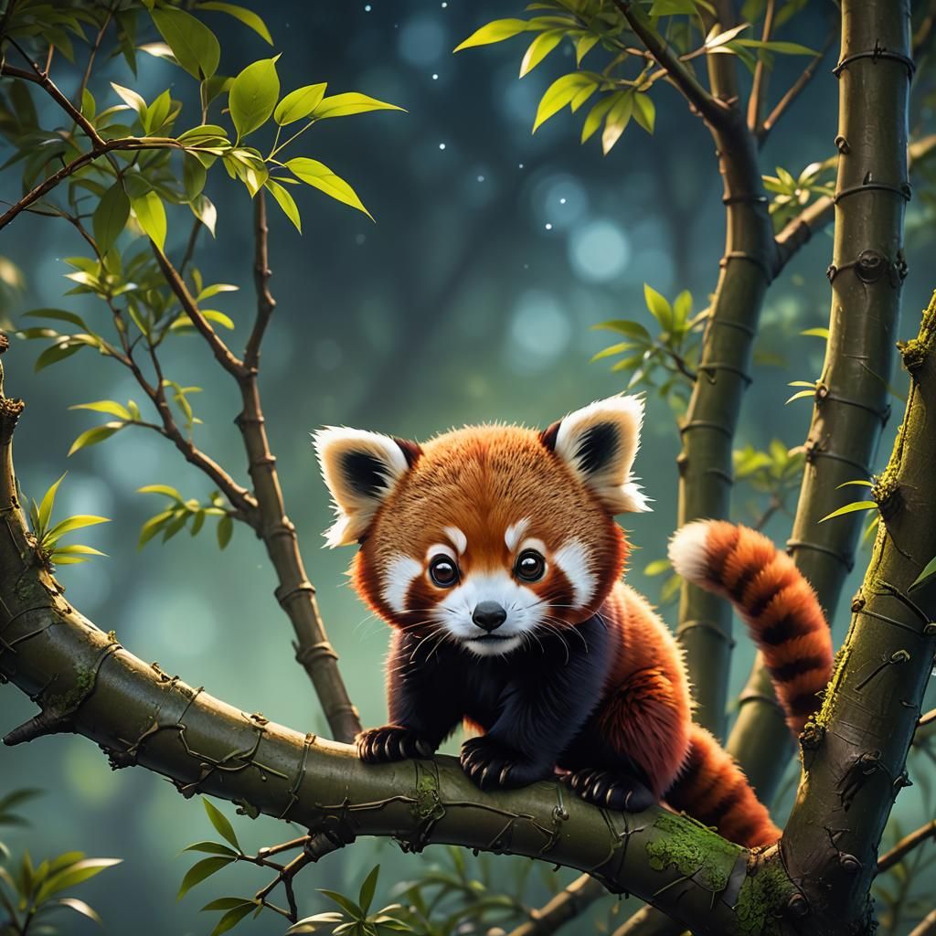 Not so angry baby Red Panda