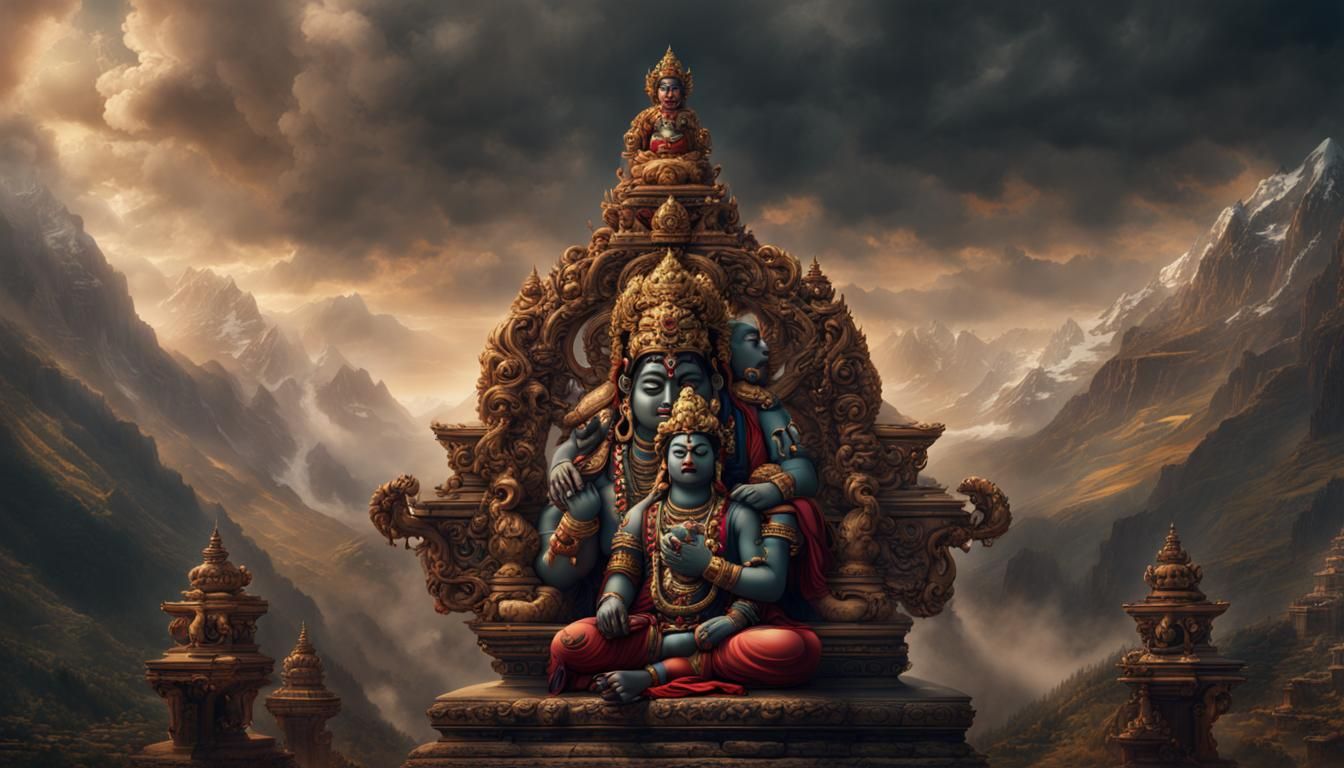 Vajrabhairava and Vajravetali in Embrace