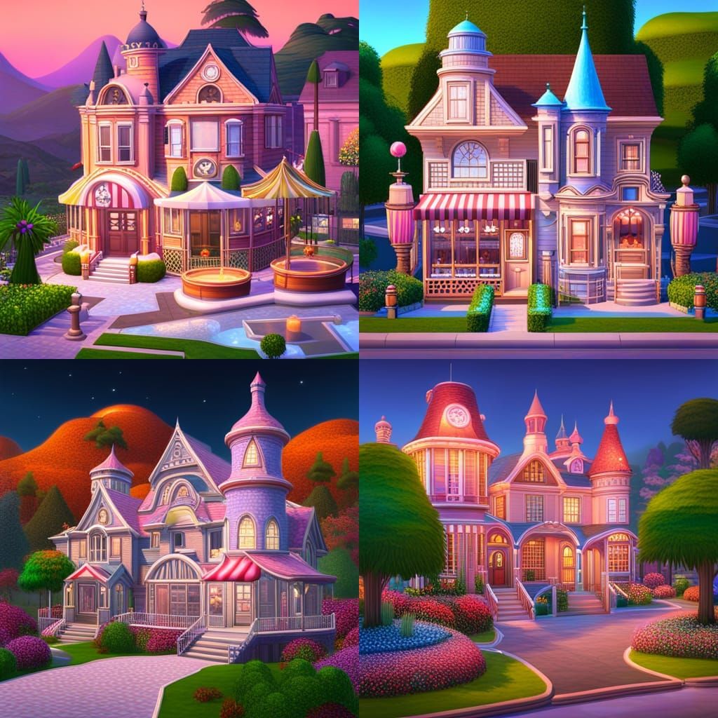 Sims 4 Magic Realm in Candy Art Style