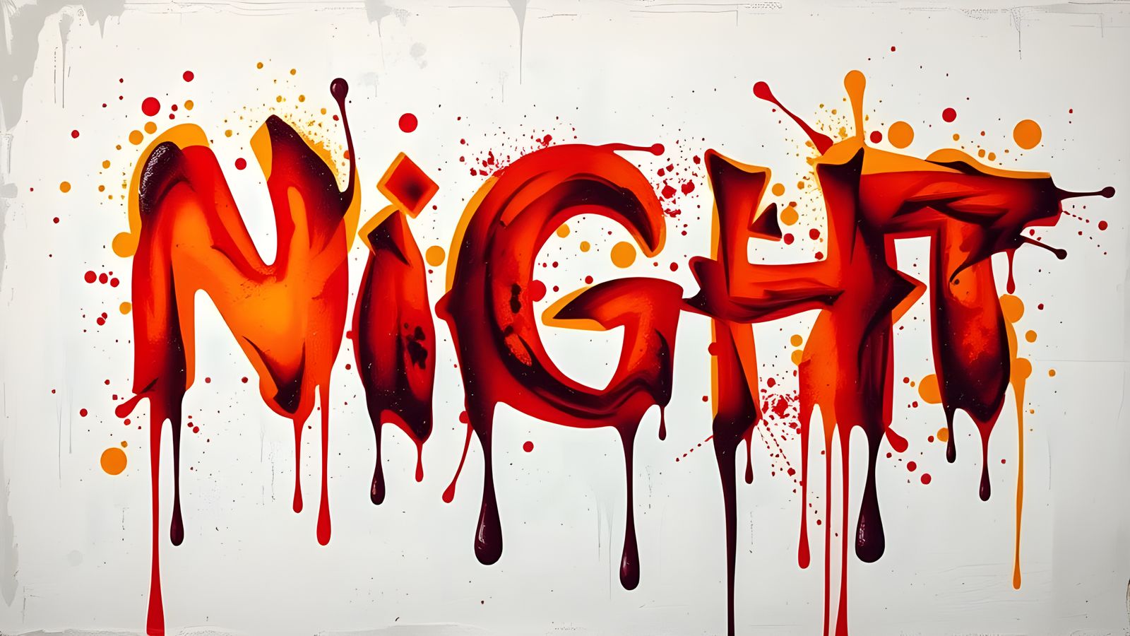 Abstract Splatter Art: 'NIGHT CAFE' in Rust