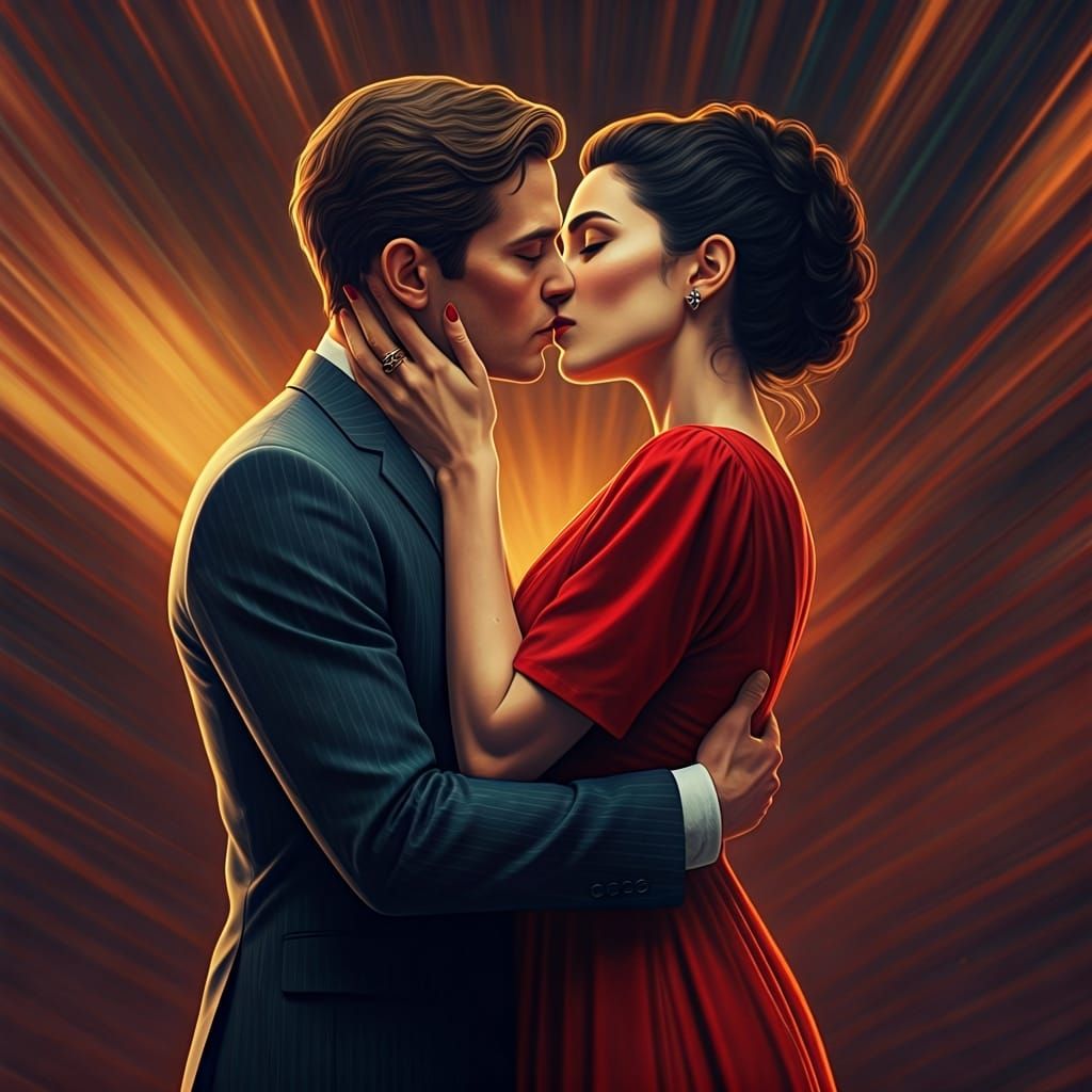 Passionate Kiss: Matt Murdoch and Elektra Natchios