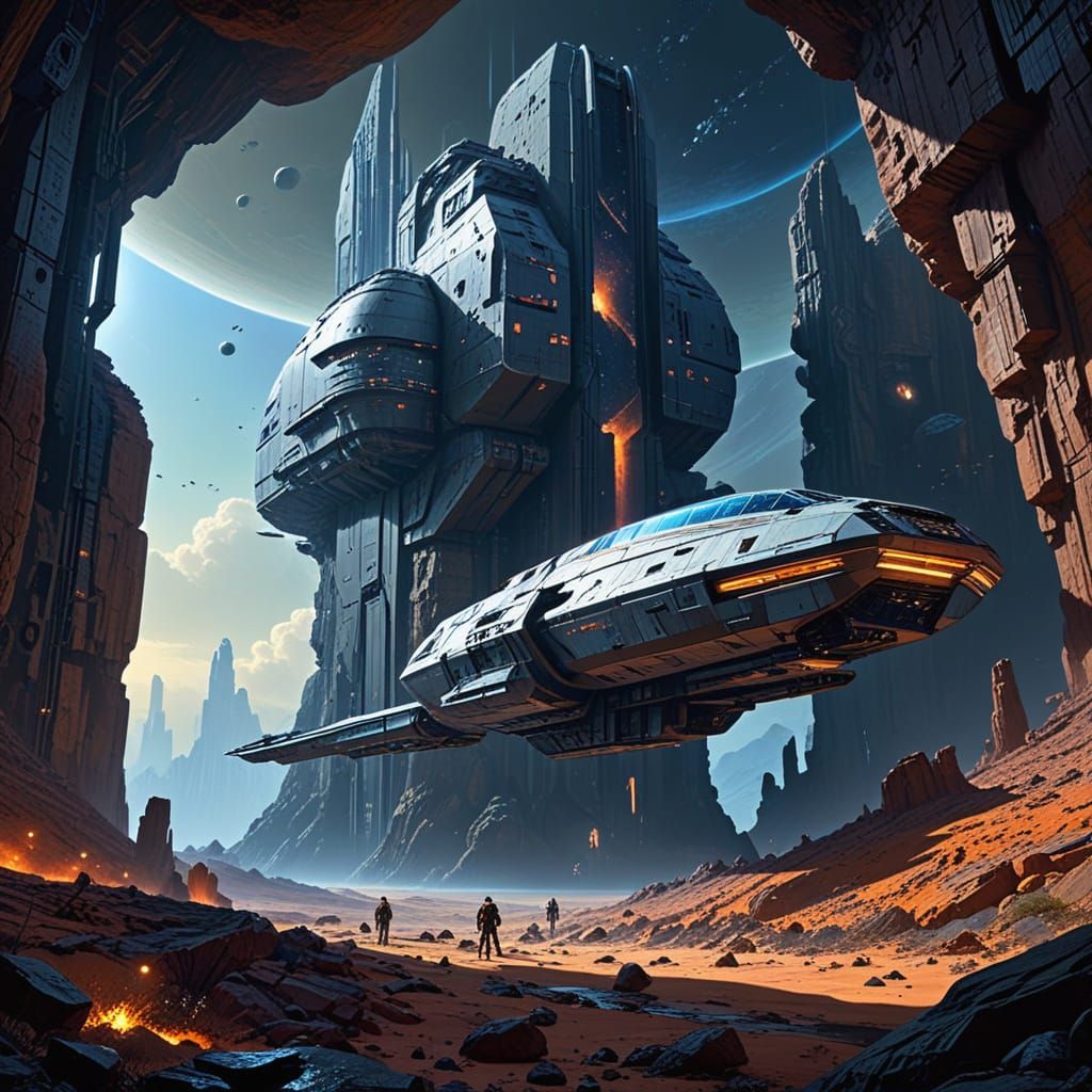 Colossal Asteroid Space Academy Concept Art