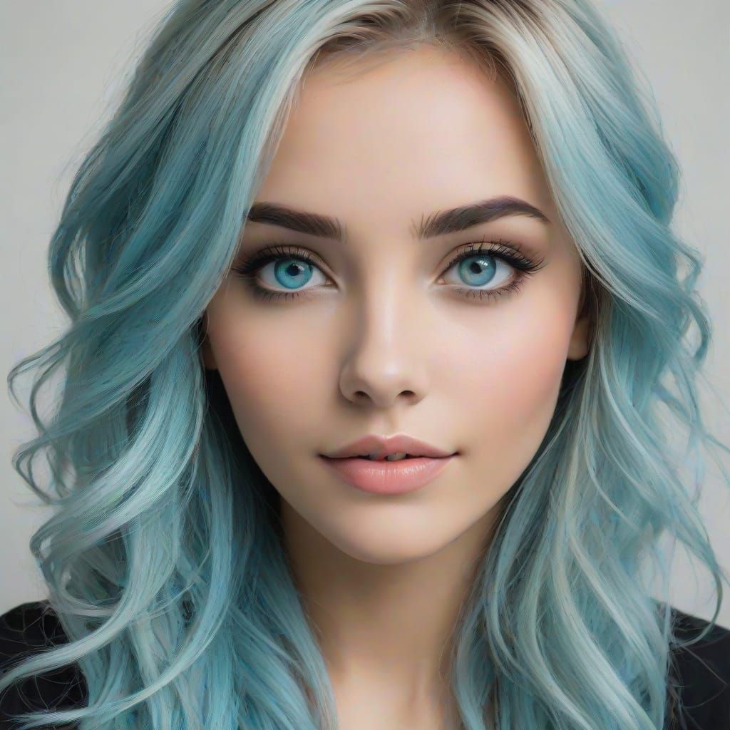 Goddess Underwater with Blonde Hair and Blue Eyes