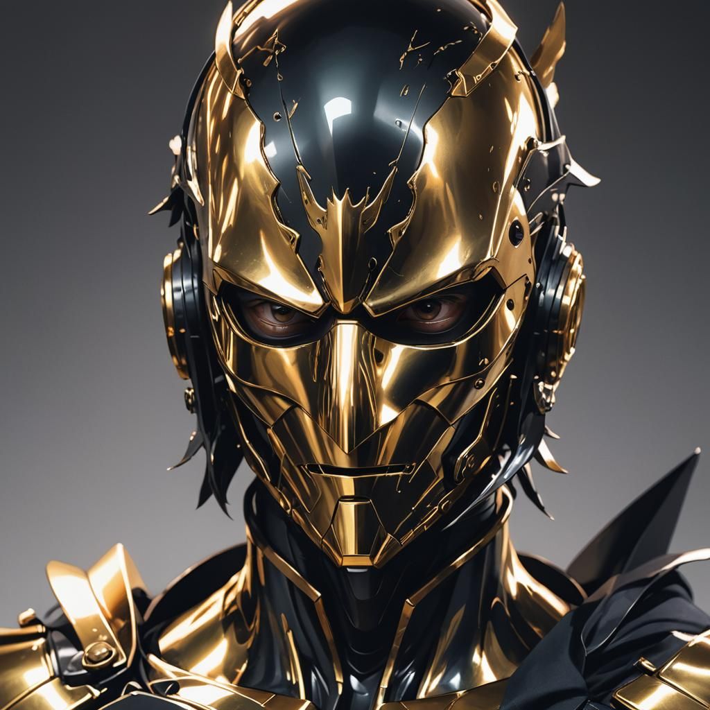 Anime Male Portrait with Bird Beak Mask