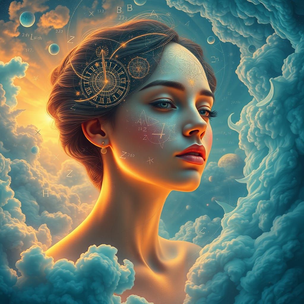 Celestial Woman Visualizing Geometric Equations in Surreal S...