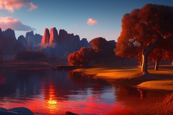 Epic Elemental Landscape Concept Art in 8K