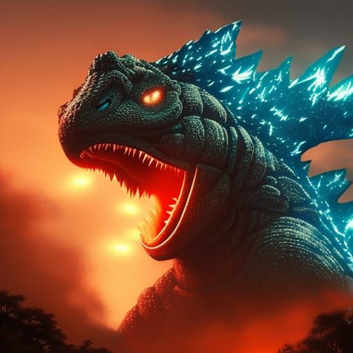 Godzilla Kaiju Unleashes Electric Breath: Anime Key Visual