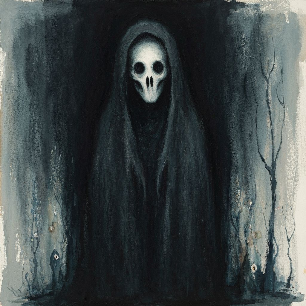 Haunting Figure in Gouache, Watercolor and Impressionist Sty...