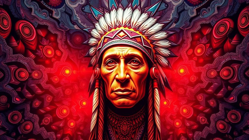 Surreal Fantasy Portrait with Symmetrical Texture