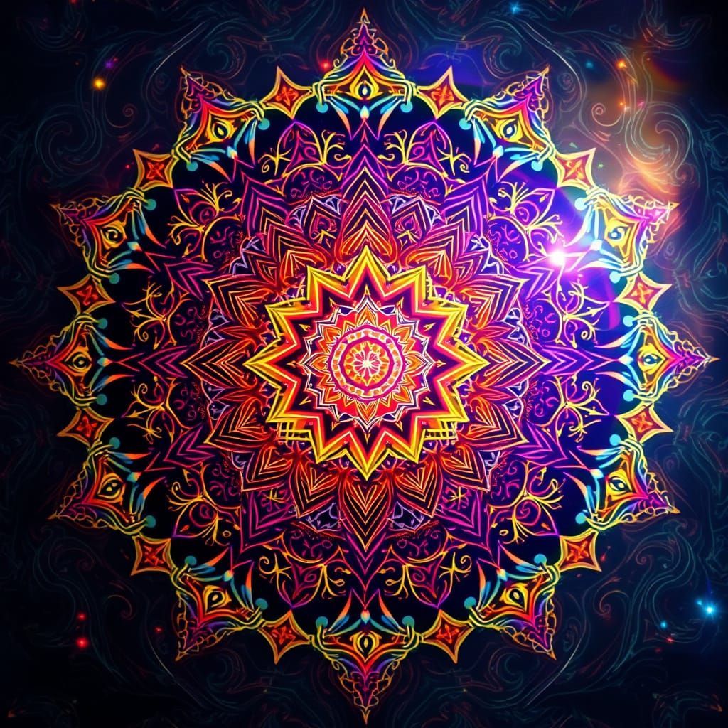 Divine Perfection: A Vibrant Intricate Mandala