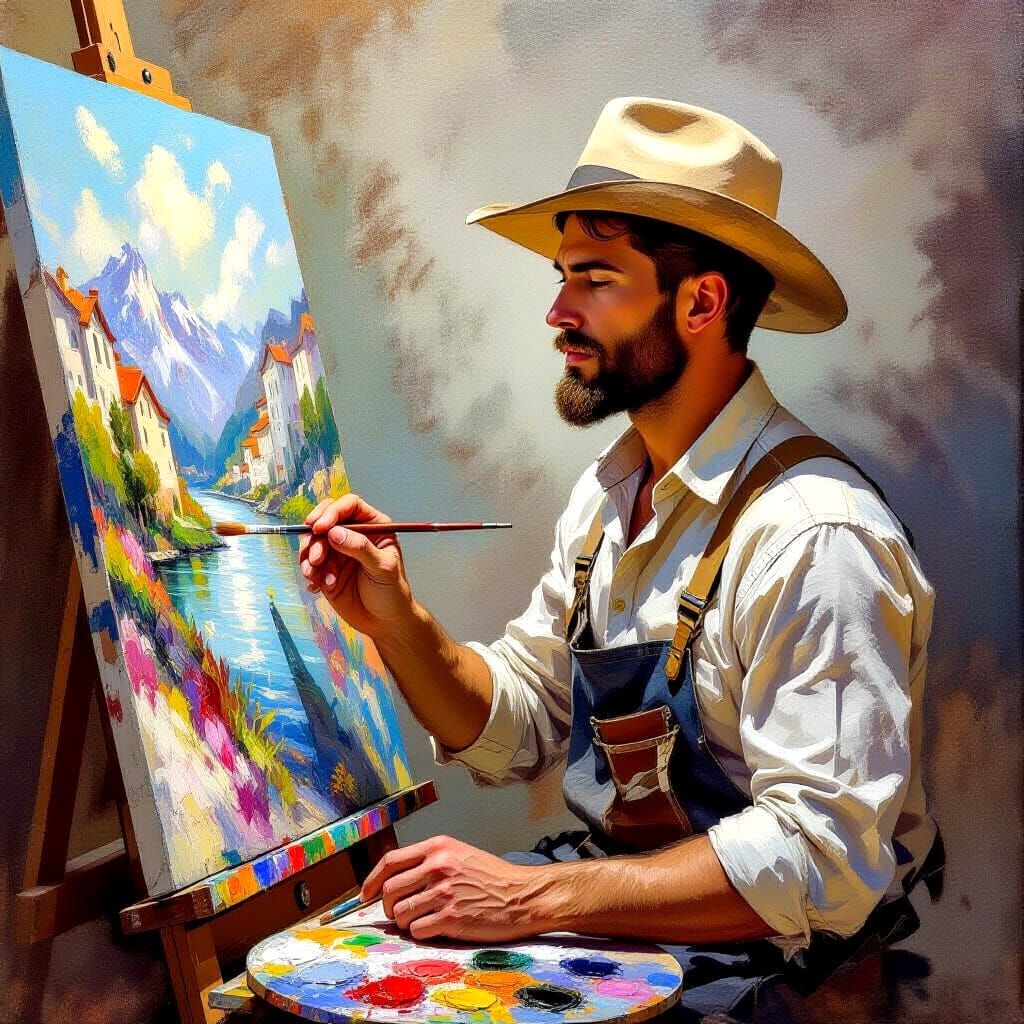 Masterpiece Painting: Vivid Colors and Exquisite Detail