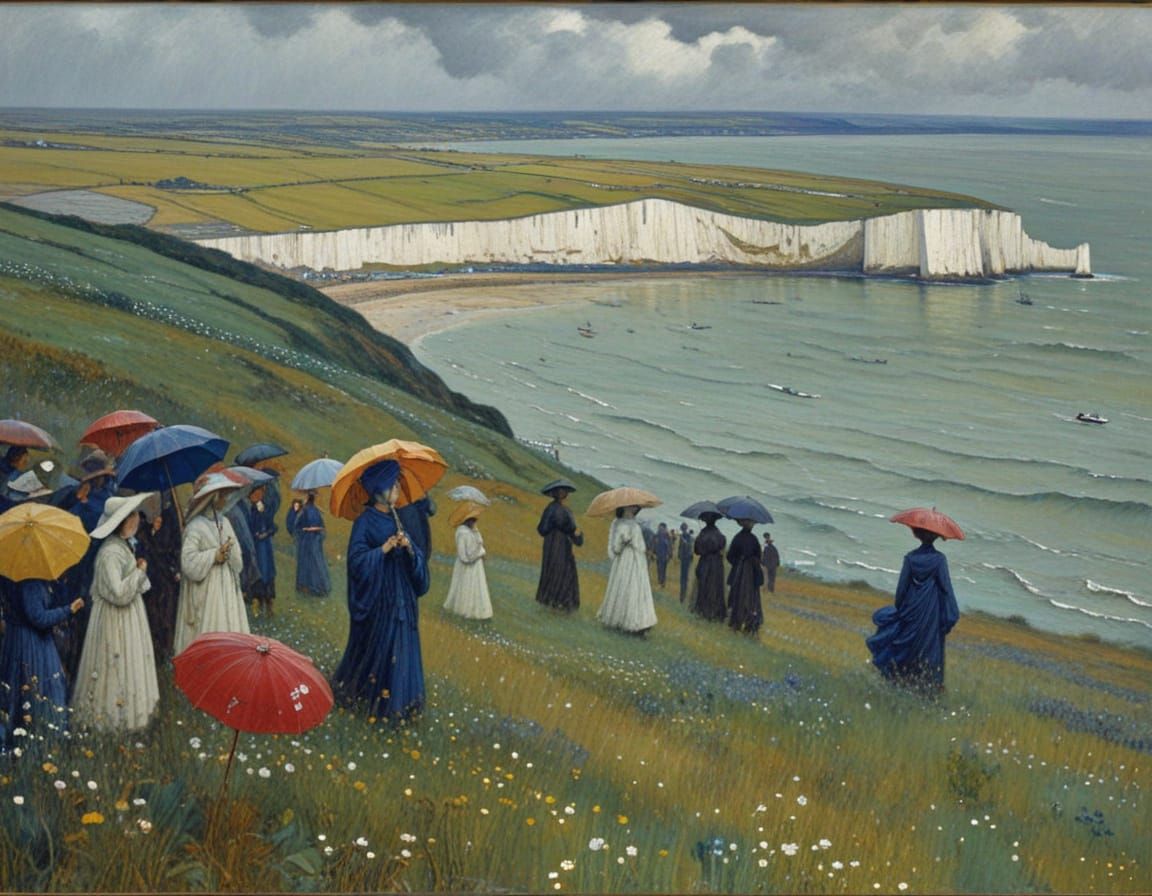 Emmeline Pankhurst at White Cliffs of Dover