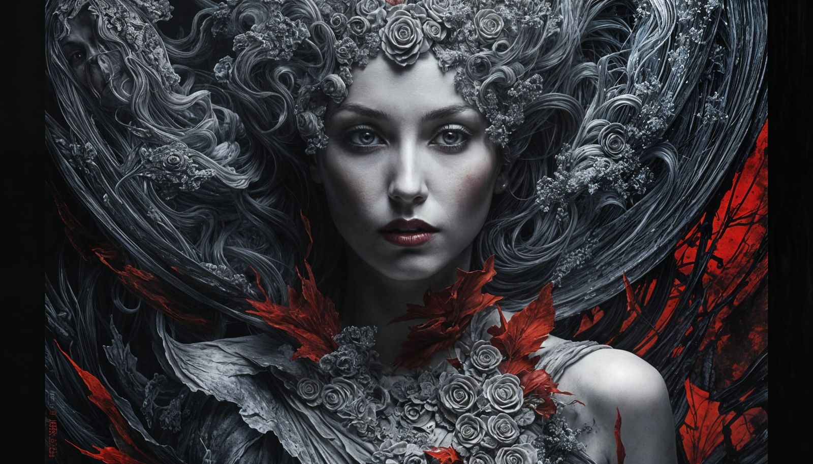 Dark Academia Magazine Cover Art in Impasto Style