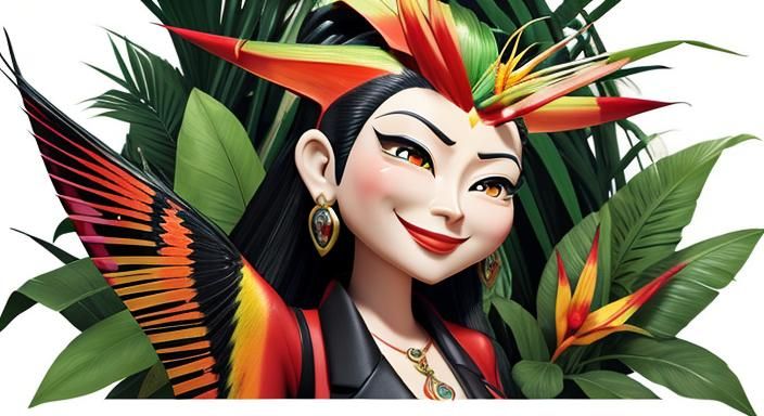 Heliconia, Buddha, and Jewelry in Detailed 3D