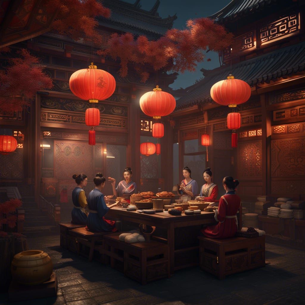 Mid-Autumn Festival: Ancient Chinese Family Dinner