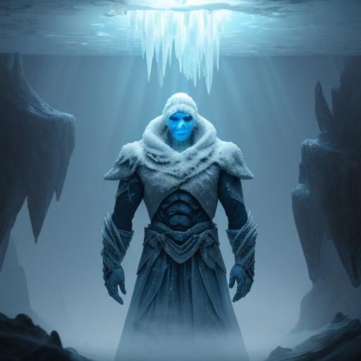 Minnesota Iceman in Biomechanical Icy Cave