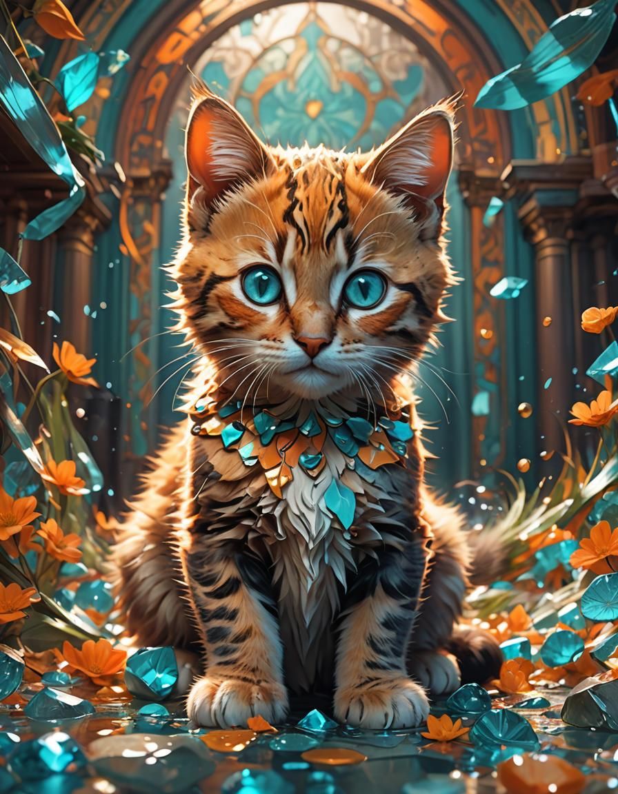 Hyperdetailed Kitten Concept Art in 8K Resolution