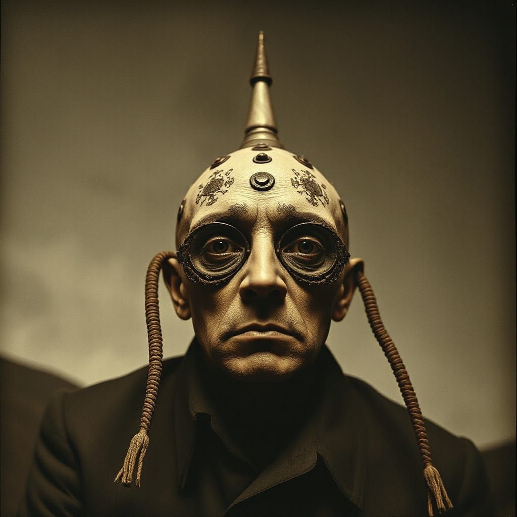 Enigmatic Surreal Vintage Photo of Complex Madness