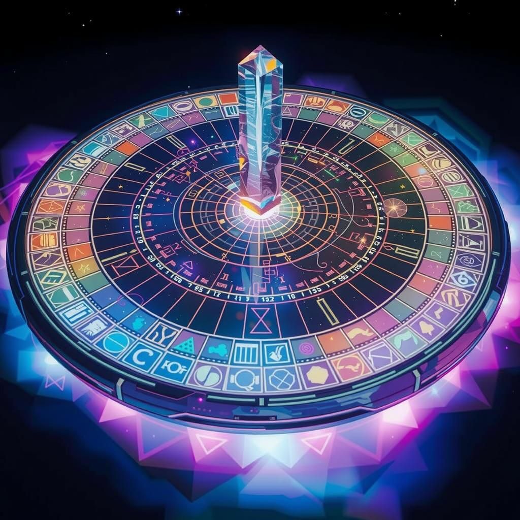 Glowing Crystal Obelisk on Intricate Platform