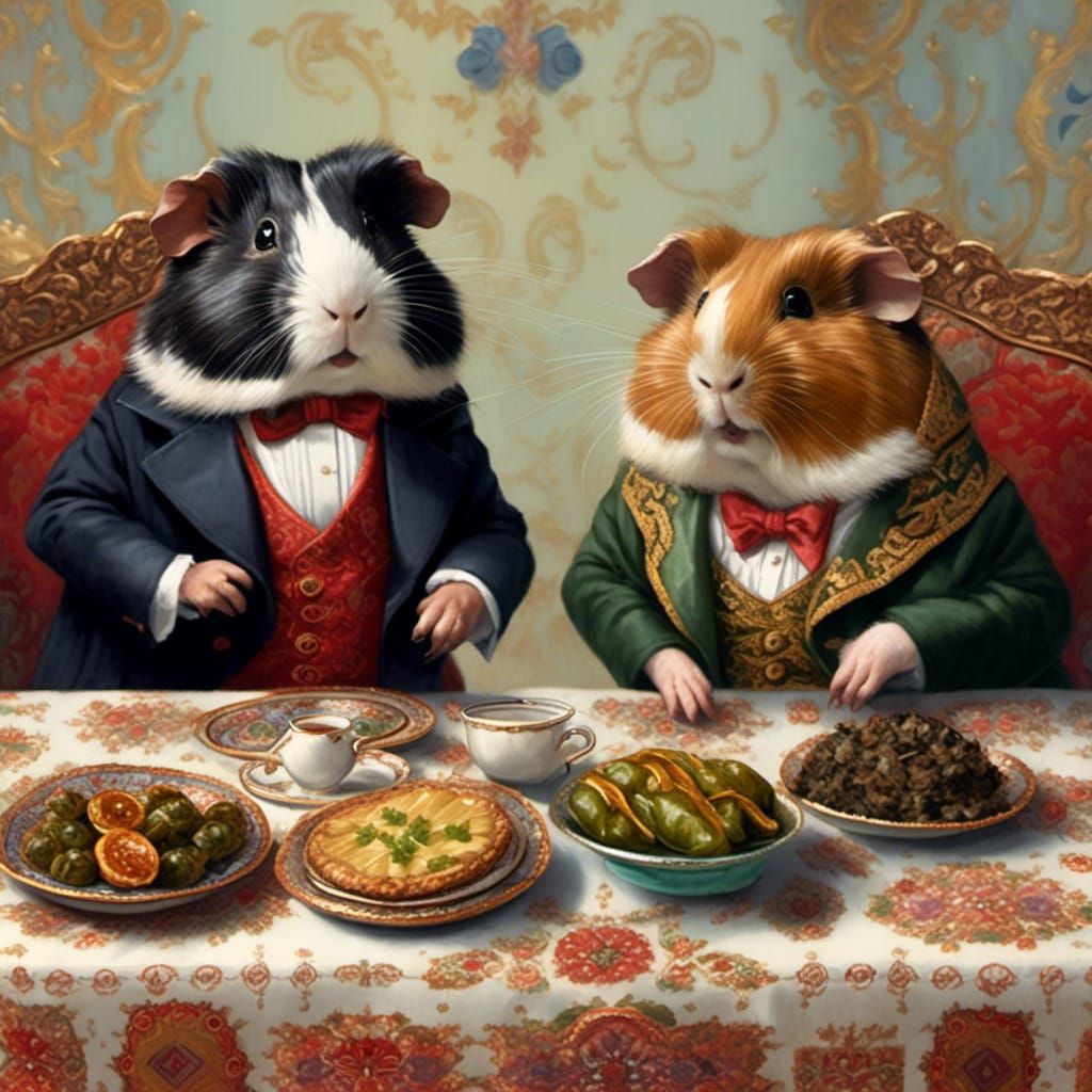 Guinea Pigs Enjoying Armenian Cuisine