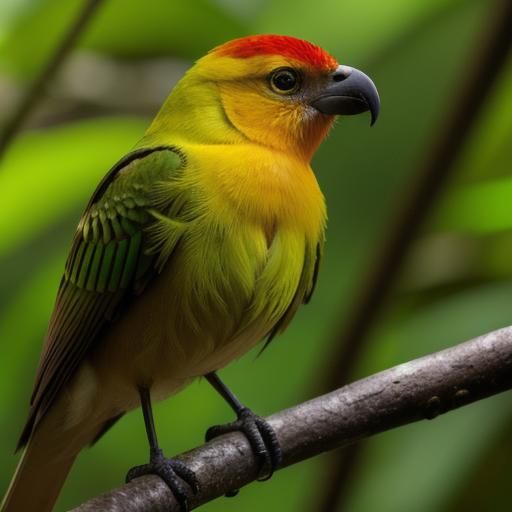 Ifrita de Kowald in Lush Rainforest: Wildlife Photography