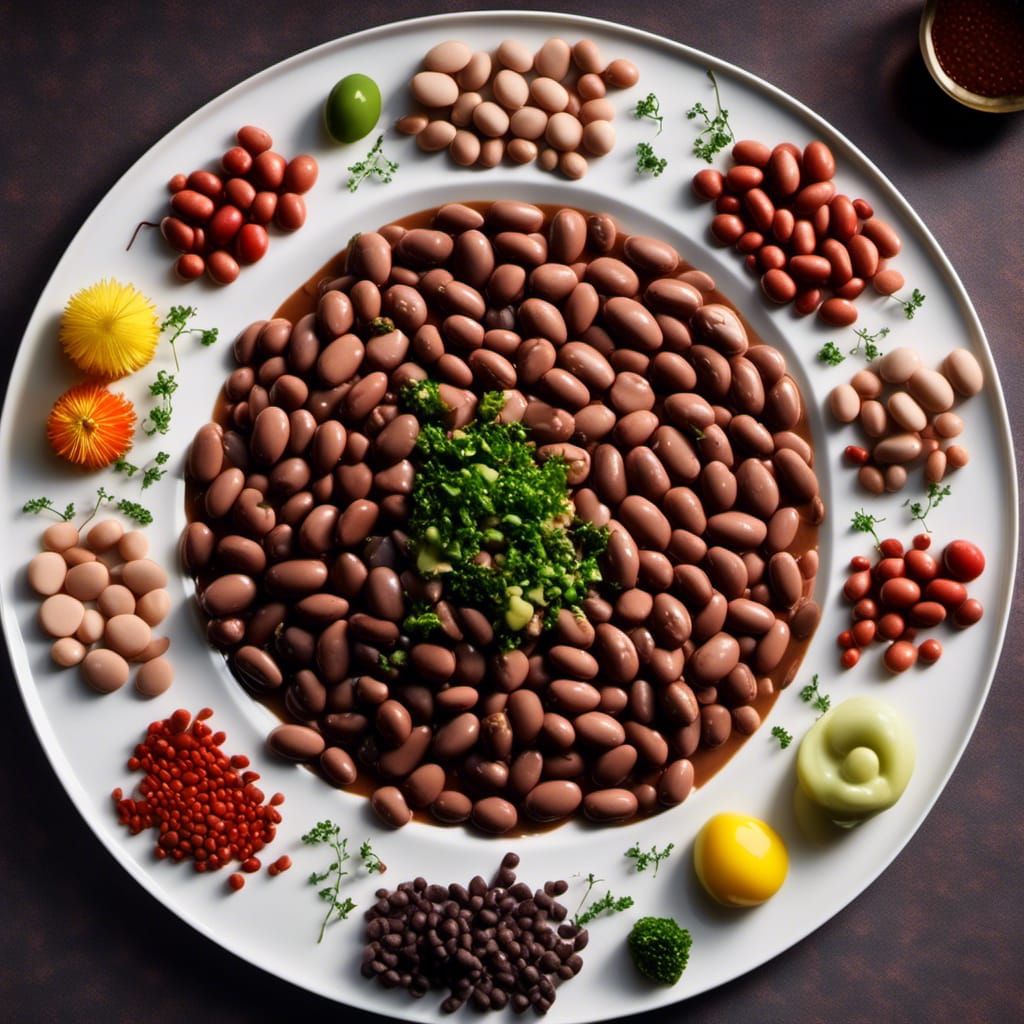 Gourmet Liver Beans on a Plate Photograph