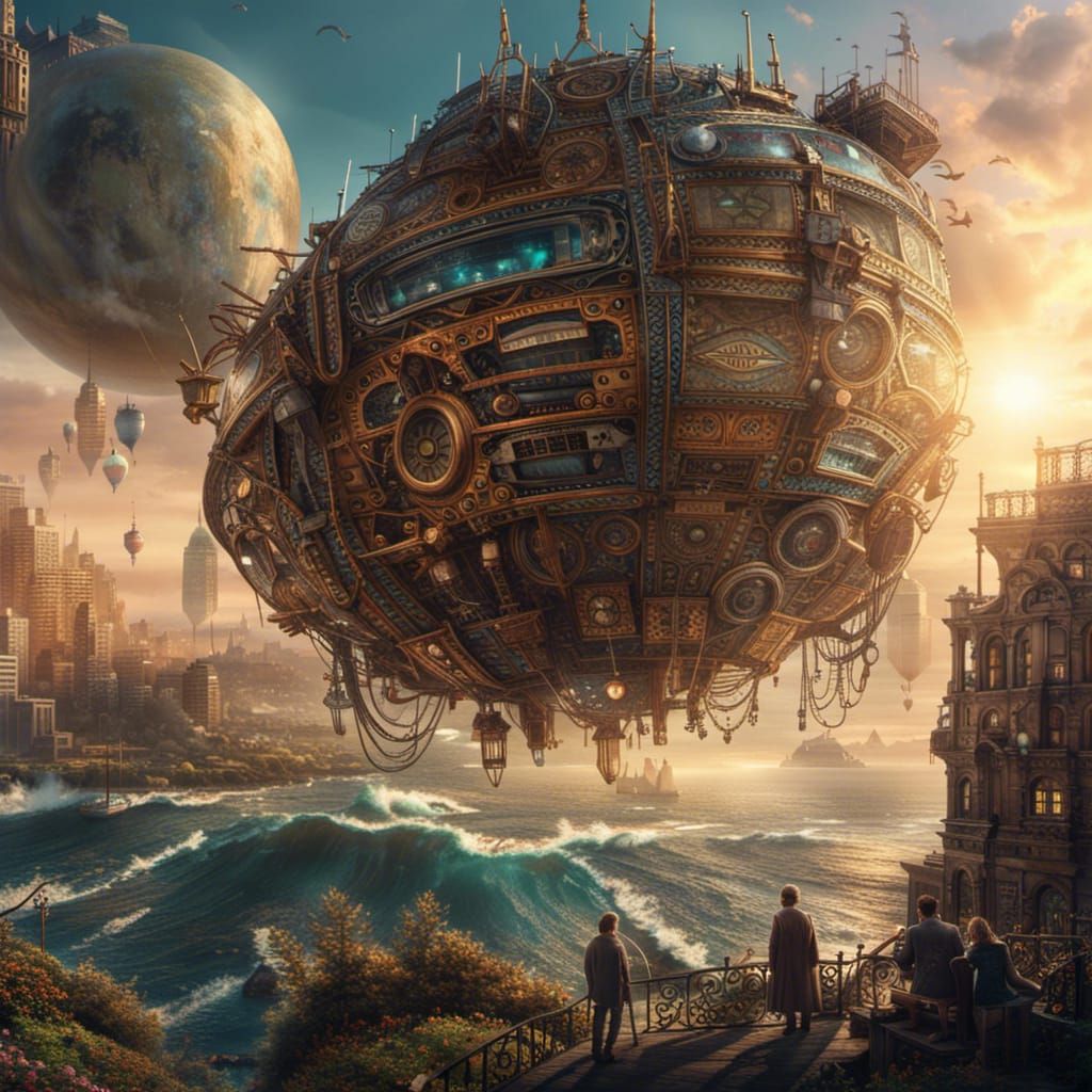 Detailed Time Machine: Digital Art