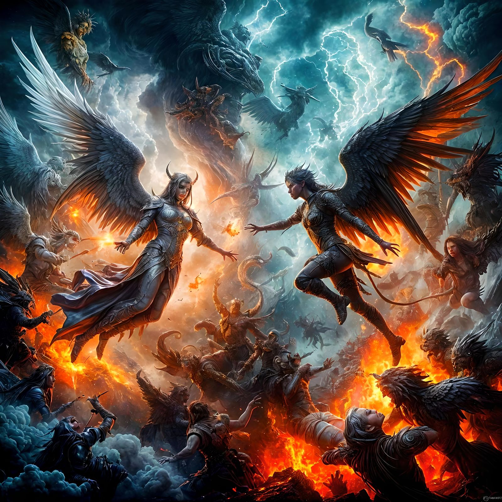 Heaven and Hell: Epic Photorealistic Confrontation