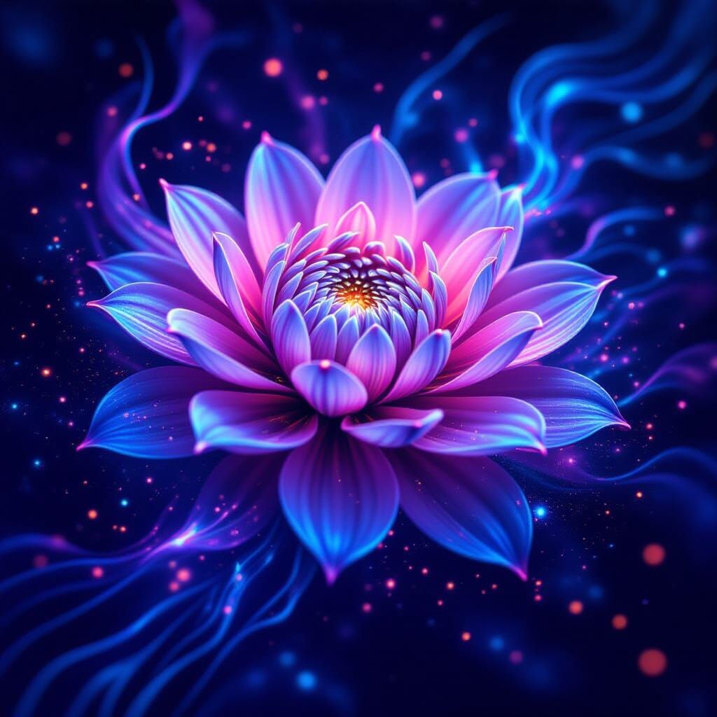 Alien Flower Transforms into Cosmic Galaxy