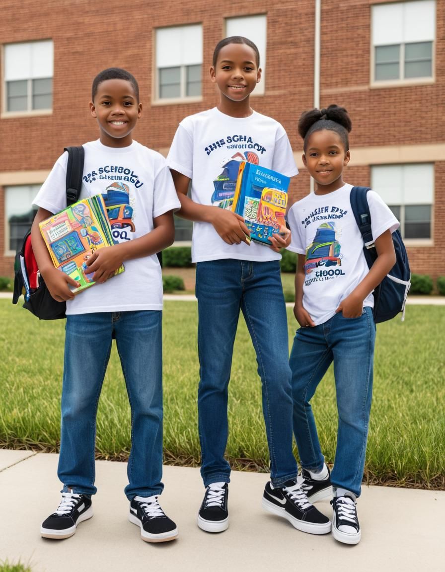 Elementary Students on First Day of School