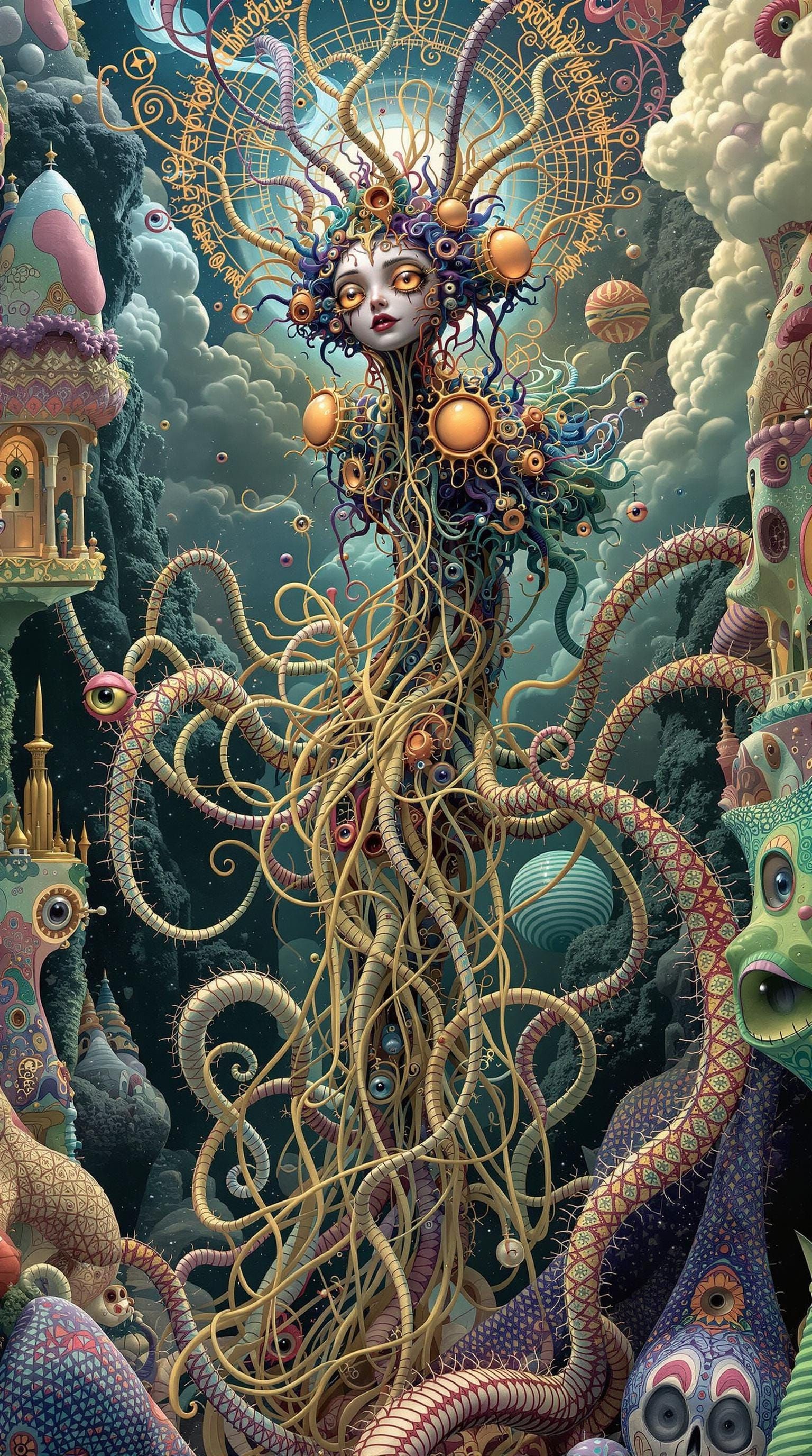 Psychedelic 3D Mime with Glitch Effects