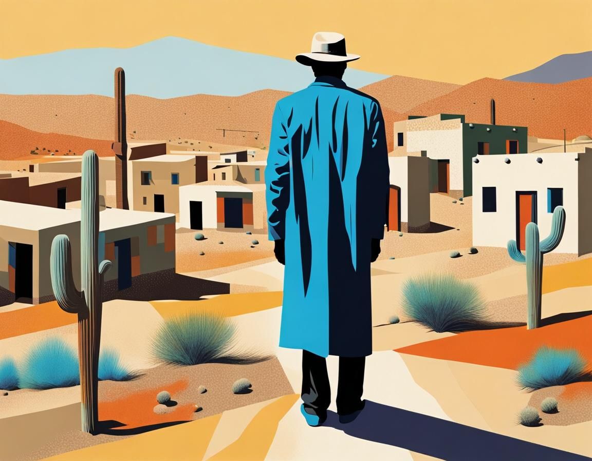 Invisible Man in Desert Town: Abstract Art