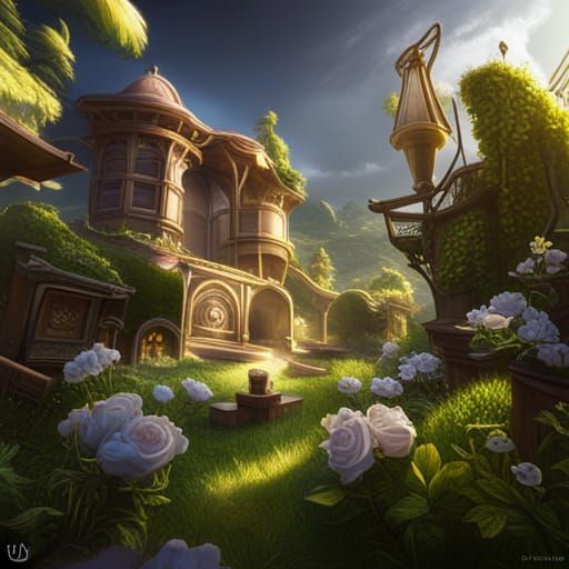 Jasmine White Roses and Lost Puppy Art