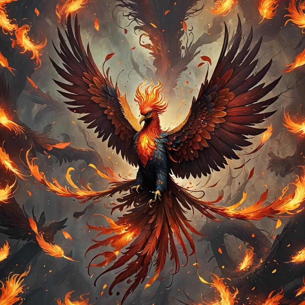 Resplendent Phoenix: A Digital Matte Painting