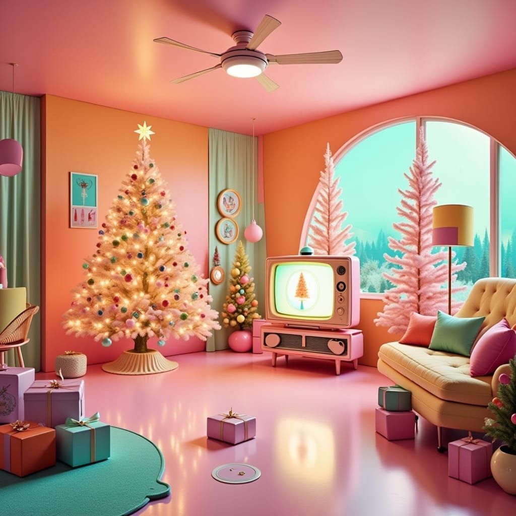 Retro-futuristic Christmas Morning
