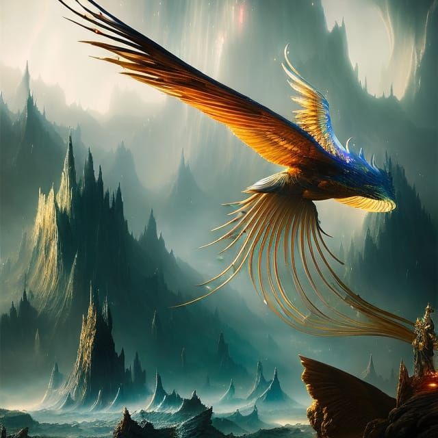 Siren Dragon's Song: Steampunk Geometric Abstract Art