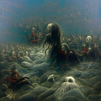 Tormented Souls in a Dark Gothic Sea