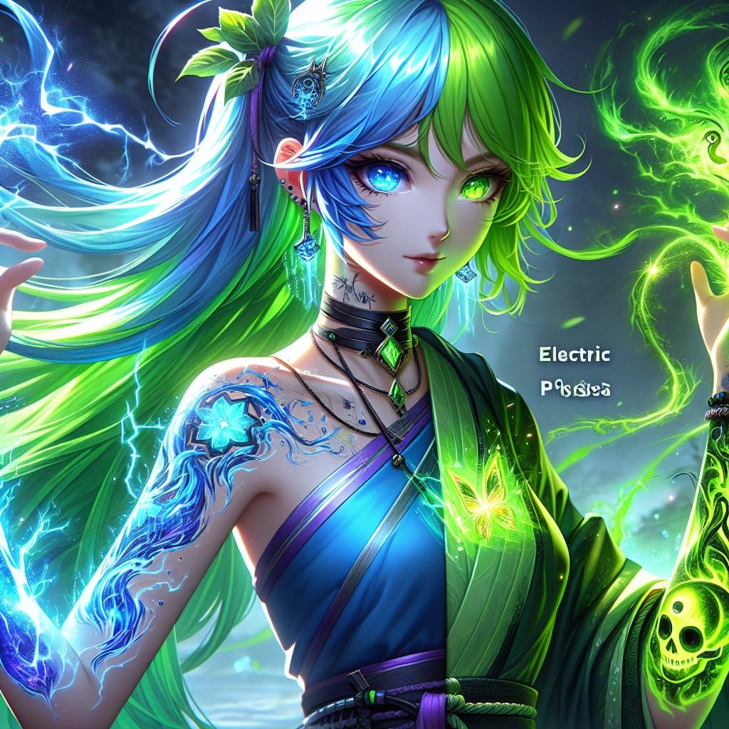 Anime Elementalist Concept Art in 8K