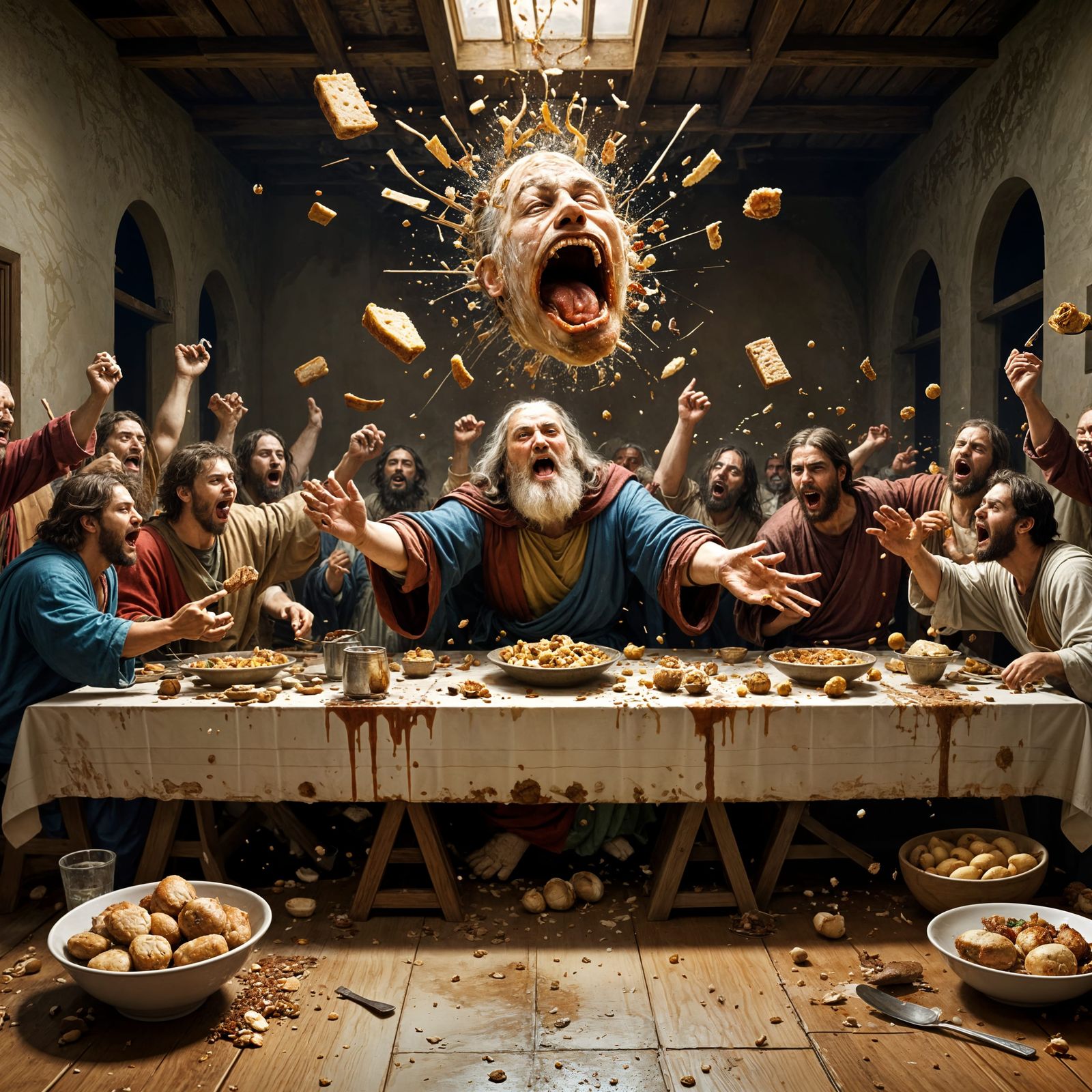Da Vinci's Last Supper Meets Food Frenzy