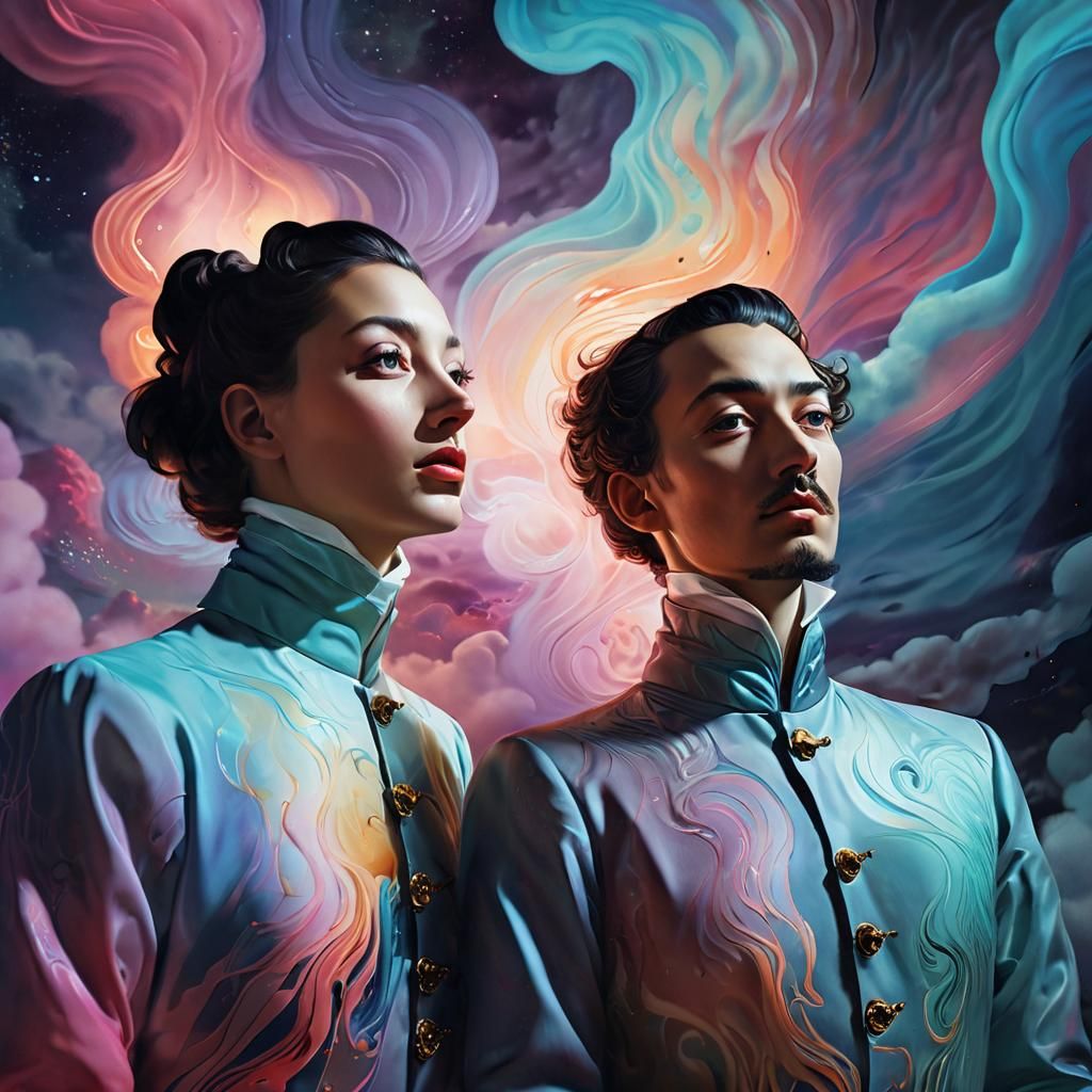 Ethereal Portrait in Surrealist Style